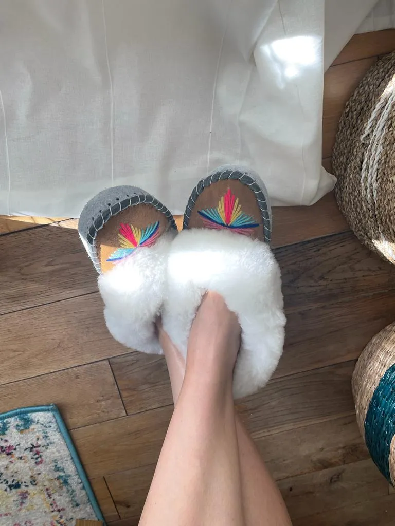 Fireworks Sheepskin Slippers