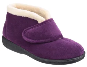 Fleet & Foster Levitt Touch Fastening Ladies Bootie Slippers