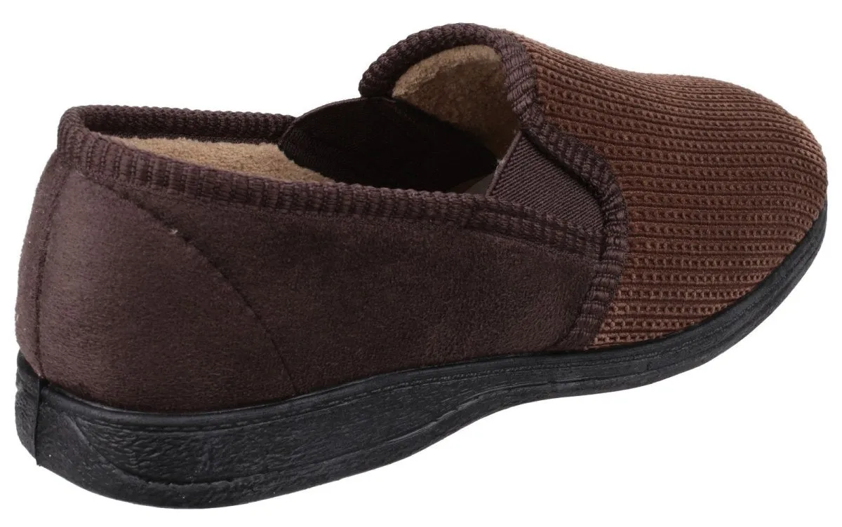 Fleet & Foster Tim Twin Gusset Classic Mens Slippers