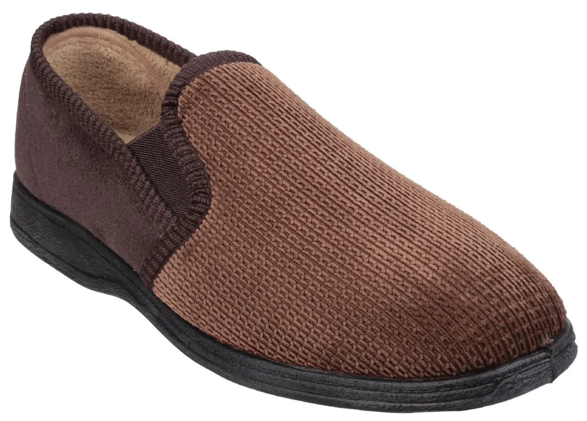 Fleet & Foster Tim Twin Gusset Classic Mens Slippers