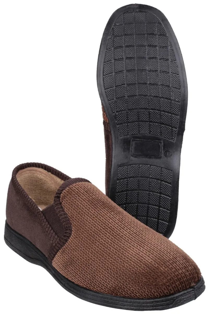 Fleet & Foster Tim Twin Gusset Classic Mens Slippers