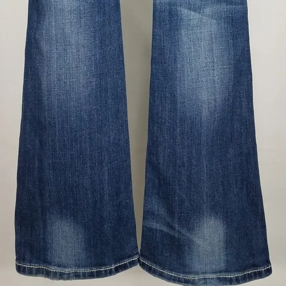 Fleur De Lis embellished boot cut jeans ladies 25
