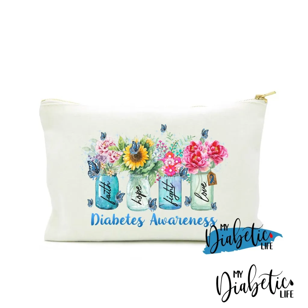 Floral Jars - Diabetes Awareness - Carry all storage bag