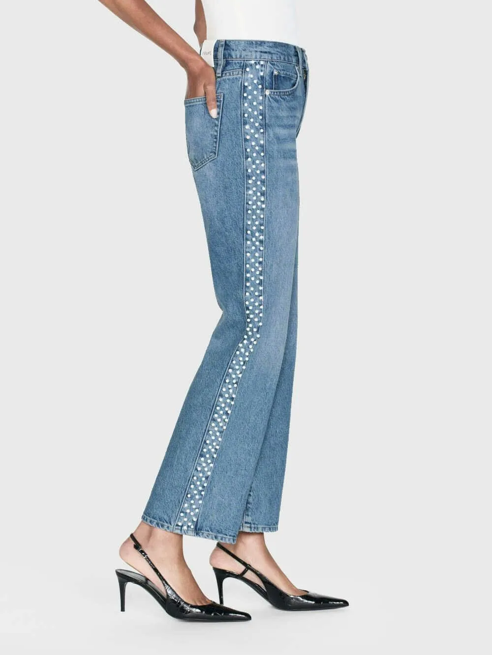 Frame Atelier Le Jane Crop in Daylight Pearl