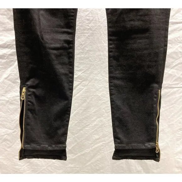 Frame Denim Le Skinny De Jeanne Stagger Zip Jeans 32