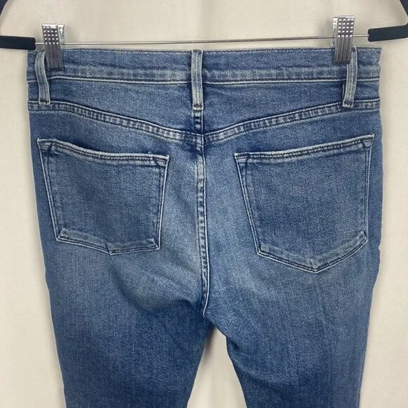 Frame Le High Skinny Gusset Step Hem Jeans in Oakley - Size 27