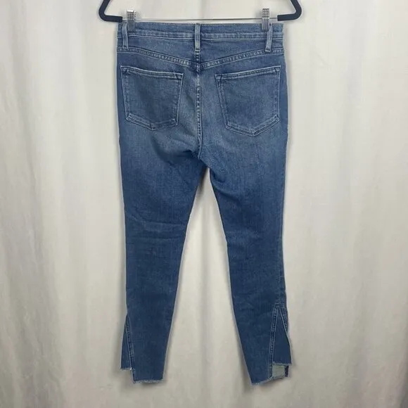Frame Le High Skinny Gusset Step Hem Jeans in Oakley - Size 27