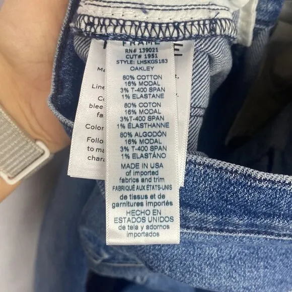 Frame Le High Skinny Gusset Step Hem Jeans in Oakley - Size 27