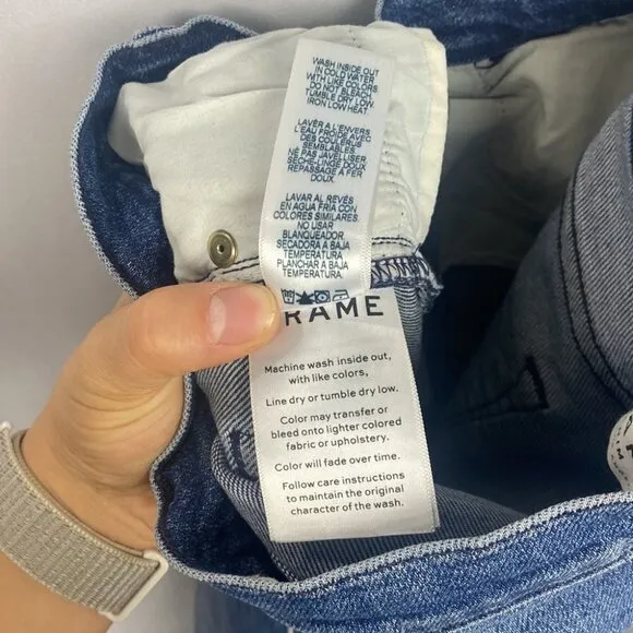 Frame Le High Skinny Gusset Step Hem Jeans in Oakley - Size 27