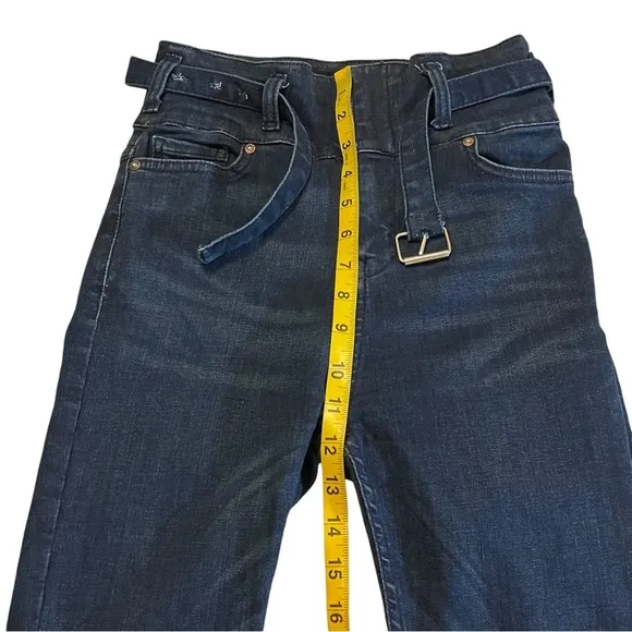 Free People We the Free Super High Rise Retro Jeans with matching Denim Belt 24