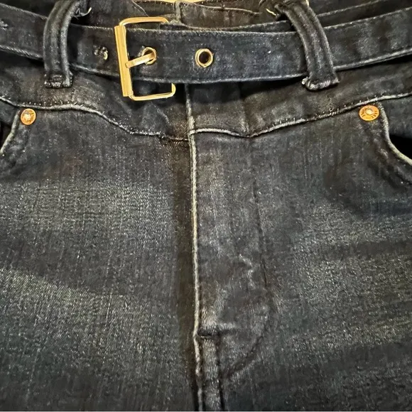 Free People We the Free Super High Rise Retro Jeans with matching Denim Belt 24