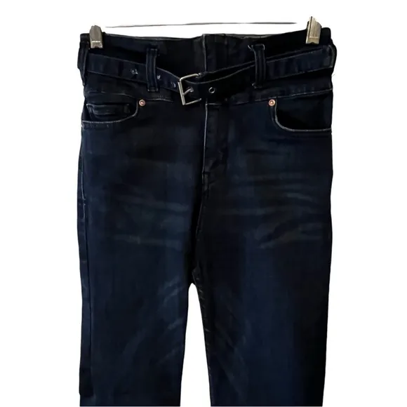 Free People We the Free Super High Rise Retro Jeans with matching Denim Belt 24