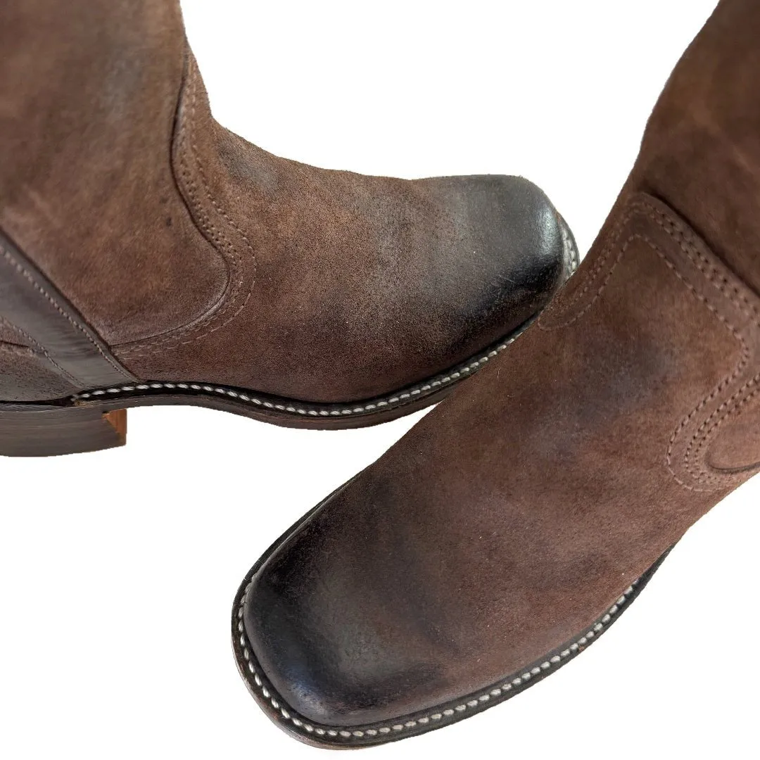 FRYE Vintage Campus Over the Knee OTK Brown Western Boots