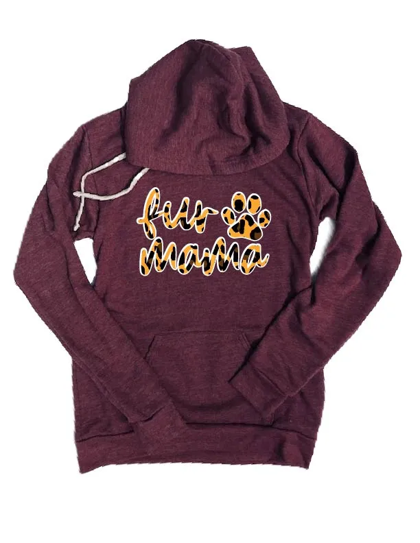Fur Mama Leopard Hoodie | Unisex Triblend Hoodie