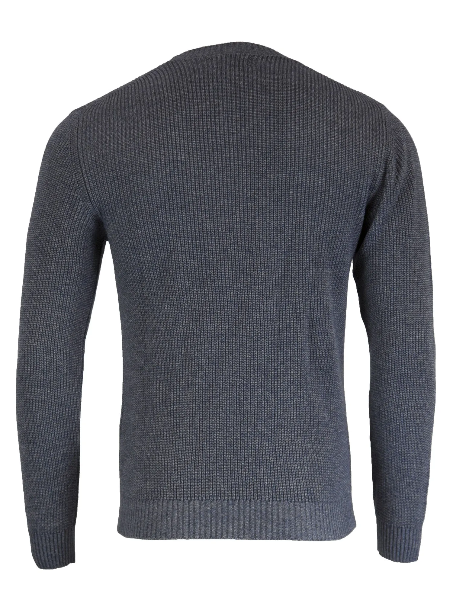 Gant Men's O1 Denim Rib V-Neck, Dark Denim Blue, Medium