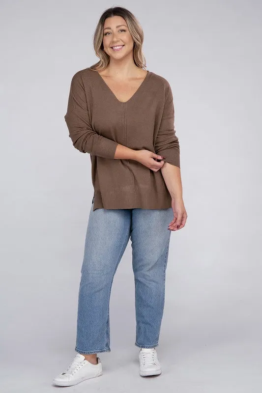 Garment Dyed Front Seam Sweater