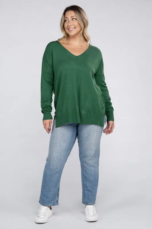 Garment Dyed Front Seam Sweater