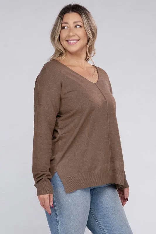 Garment Dyed Front Seam Sweater