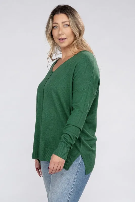 Garment Dyed Front Seam Sweater