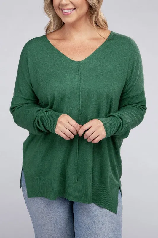 Garment Dyed Front Seam Sweater