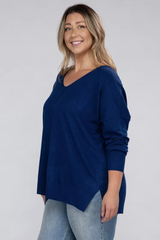 Garment Dyed Front Seam Sweater