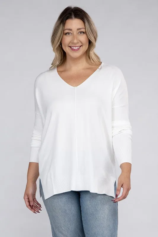 Garment Dyed Front Seam Sweater