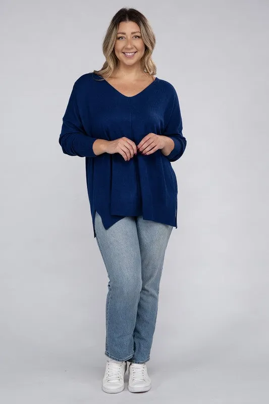 Garment Dyed Front Seam Sweater