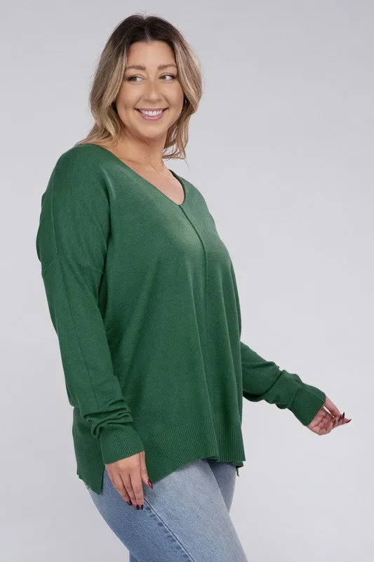 Garment Dyed Front Seam Sweater