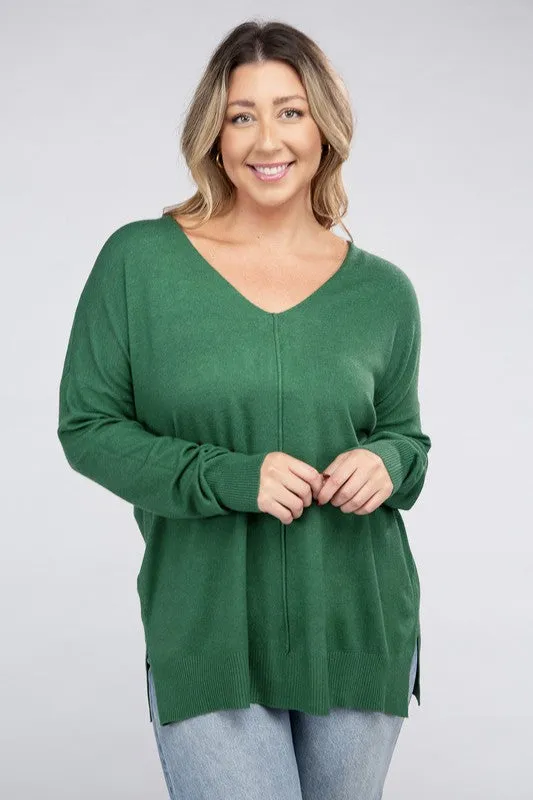 Garment Dyed Front Seam Sweater