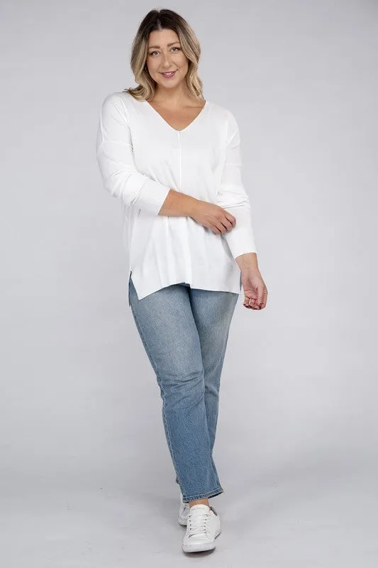 Garment Dyed Front Seam Sweater