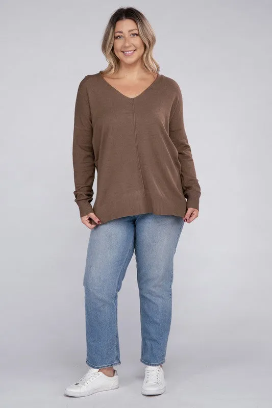 Garment Dyed Front Seam Sweater