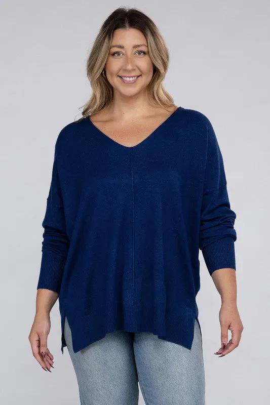 Garment Dyed Front Seam Sweater