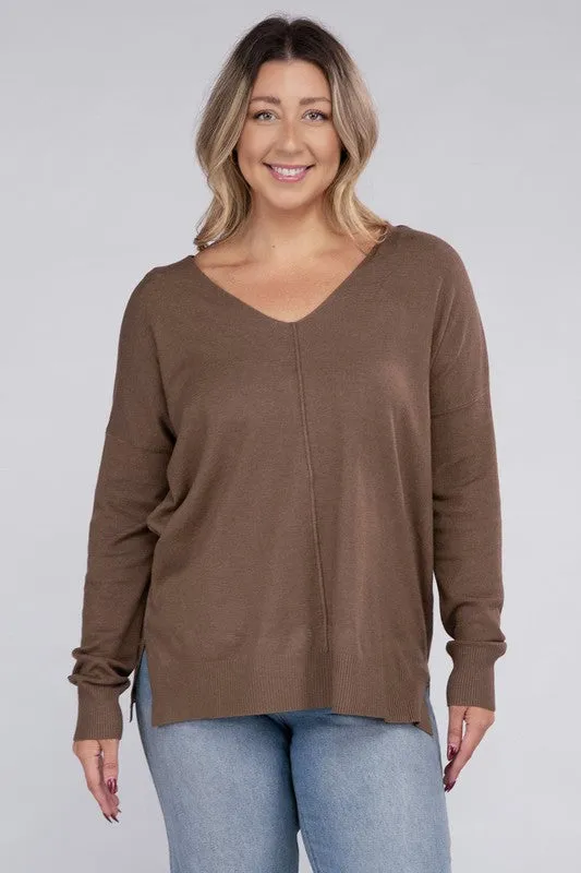 Garment Dyed Front Seam Sweater
