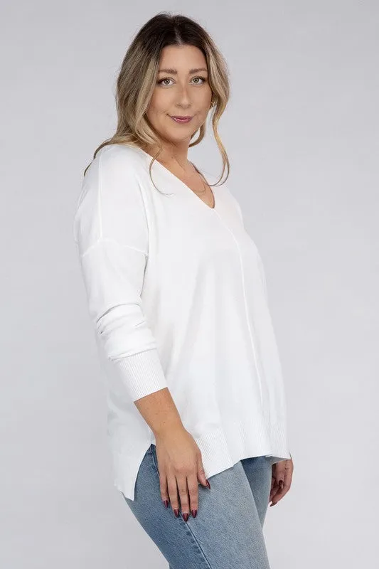 Garment Dyed Front Seam Sweater