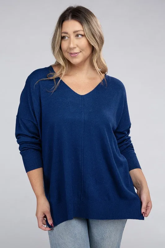 Garment Dyed Front Seam Sweater