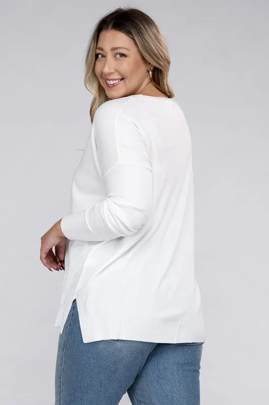 Garment Dyed Front Seam Sweater
