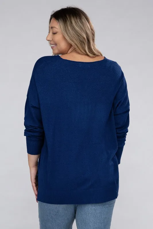 Garment Dyed Front Seam Sweater