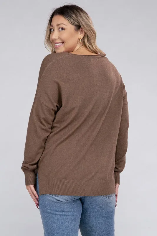 Garment Dyed Front Seam Sweater
