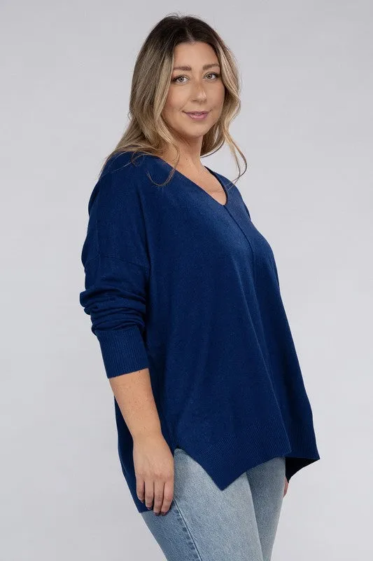 Garment Dyed Front Seam Sweater