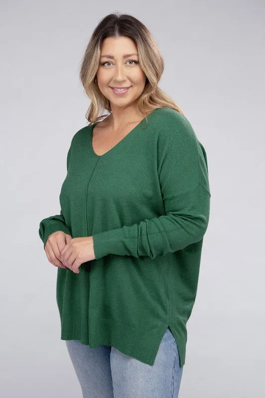 Garment Dyed Front Seam Sweater