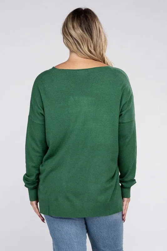Garment Dyed Front Seam Sweater