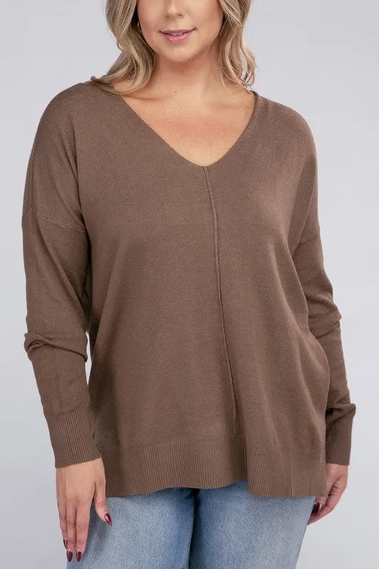 Garment Dyed Front Seam Sweater