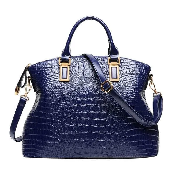 Giovanni Genuine Leather Crocodile Handbag