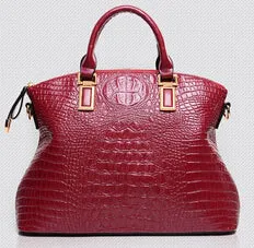Giovanni Genuine Leather Crocodile Handbag