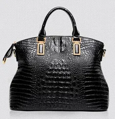 Giovanni Genuine Leather Crocodile Handbag
