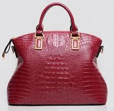 Giovanni Genuine Leather Crocodile Handbag