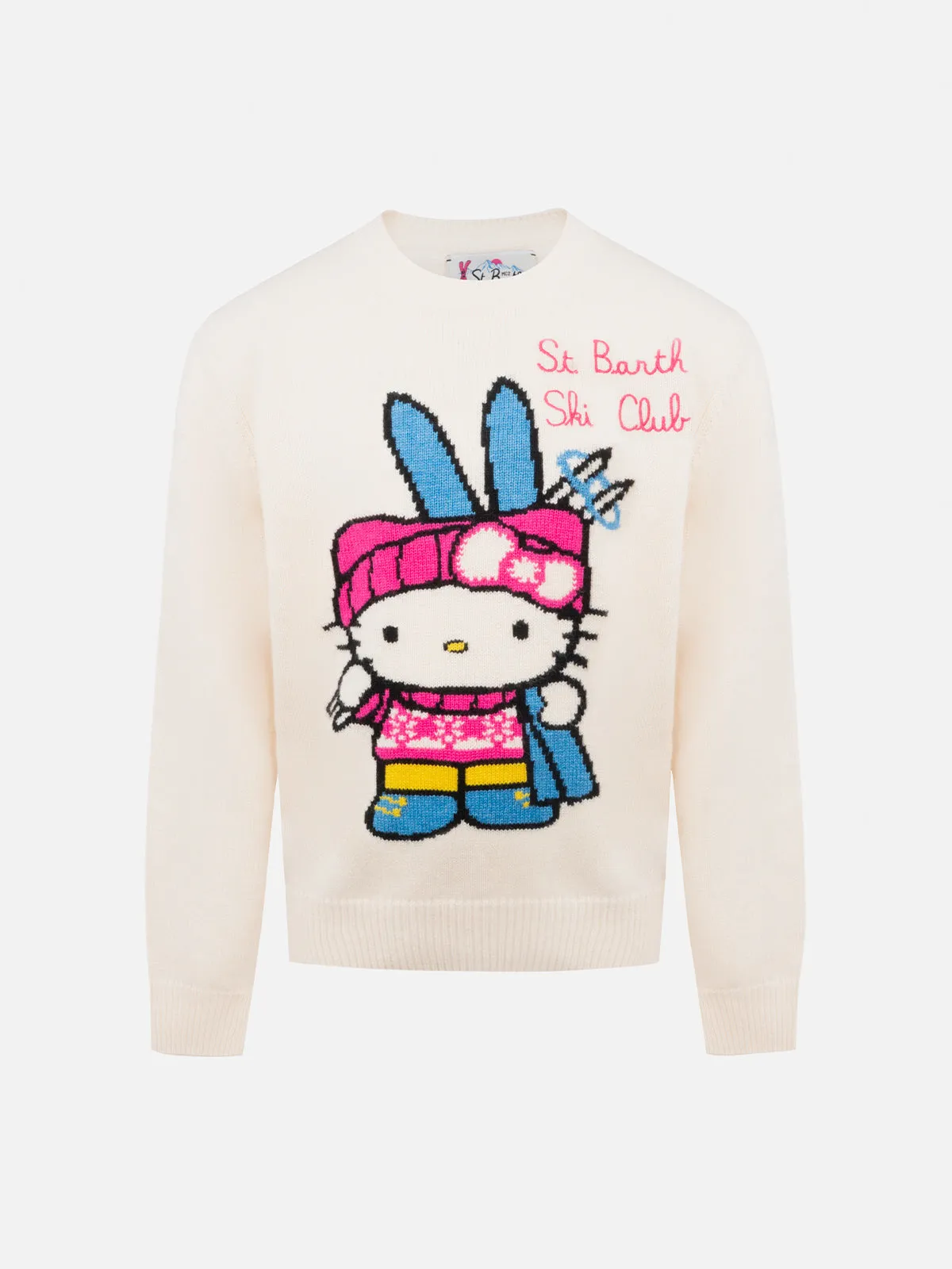 Girl crewneck sweater Princess with Hello Kitty jacquard | HELLO KITTY SPECIAL EDITION