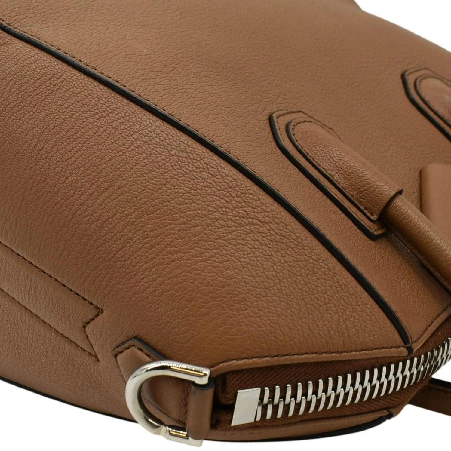 GIVENCHY Antigona Small Leather Satchel Shoulder Bag Brown