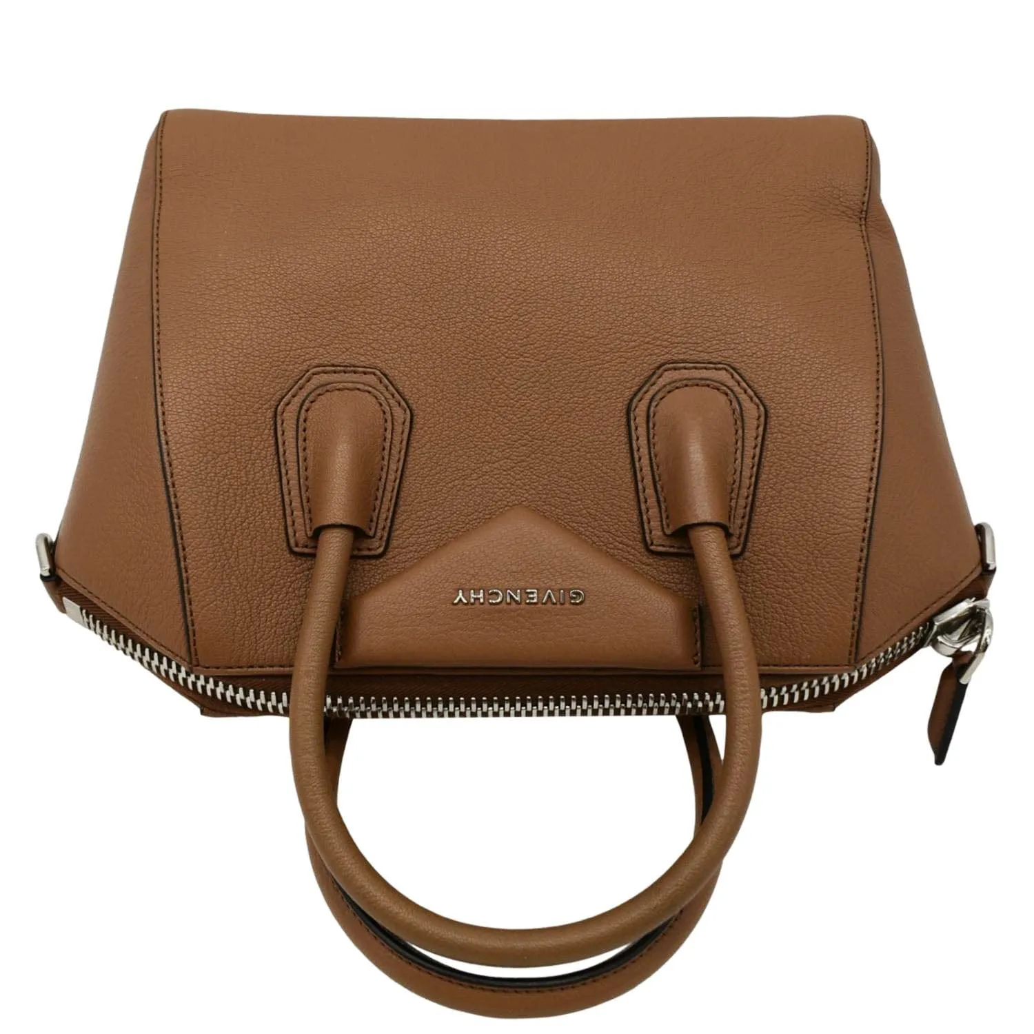 GIVENCHY Antigona Small Leather Satchel Shoulder Bag Brown
