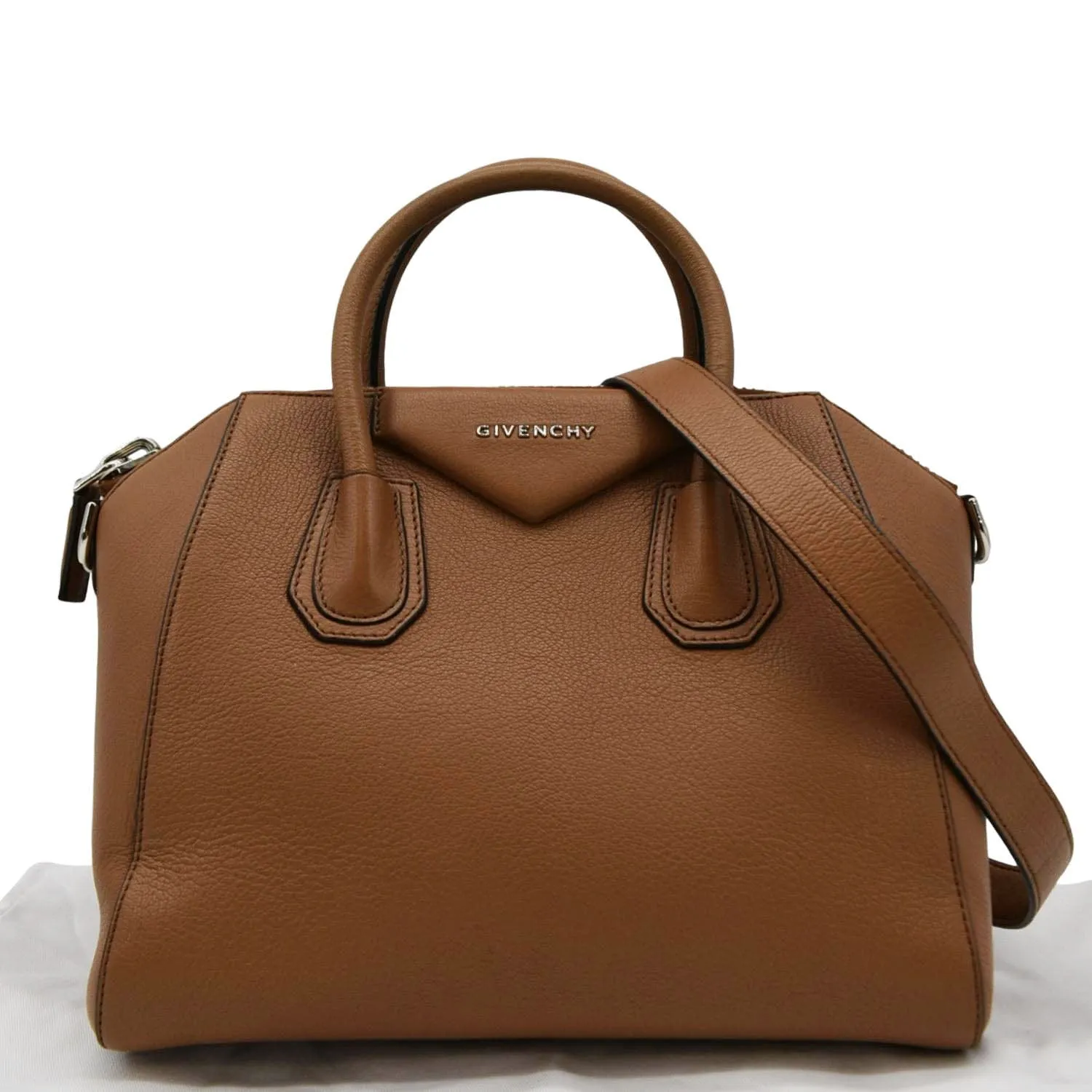 GIVENCHY Antigona Small Leather Satchel Shoulder Bag Brown